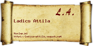 Ladics Attila névjegykártya