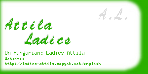 attila ladics business card